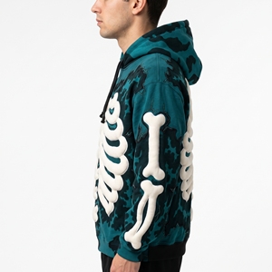 Sudadera con Capucha Unisex Dumela, Diseño de Esqueleto, Corte Holgado, Estilo Gótico Urbano, Impresión Digital, 100% Algodón - Product Image 5