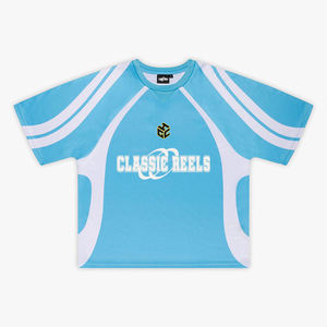 Camiseta sublimada de alta calidad con diseño personalizado al por mayor para hombre, con hombros caídos, cómoda y de secado rápido. - Product Image 2