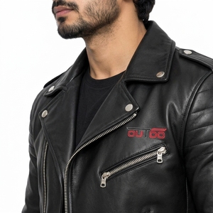Veste en cuir pour homme, vêtements pour homme, vêtements d'extérieur, veste en cuir épaisse, service OEM, qualité supérieure, vente en ligne, tendance - Product Image 5