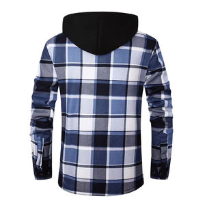 Veste en flanelle à capuche de qualité supérieure pour hommes, manches longues, décontractée, chaude pour l'hiver, pour adultes et garçons - Product Image 2