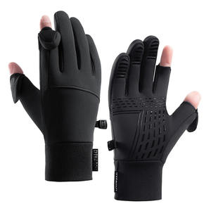 Winter Leather Insulated Cycling <b>Gloves</b> Windproof Waterproof with Touch Screen Function Outdoor Sports Running Skiing Fishing - Product Image 1