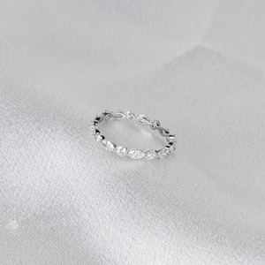 14K Gold Lab Grown Diamond Eternity Band Marquise and Round Alternating Wedding <b>Ring</b> <b>Dainty</b> Stackable Anniversary <b>Ring</b> - Product Image 5