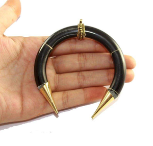 Colgante de collar de hueso de búfalo auténtico, colgante de hueso de buey, colgante de colmillo de hueso - Product Image 2