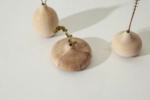 Vase à fleurs en bois écologique fait main moderne, centre de table décoratif en bois naturel pour la maison, salon, vente en gros - Product Image 2