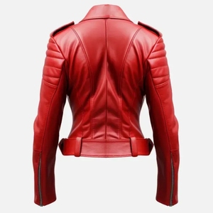 Chaqueta de Motocicleta de Cuero para Mujer |   Chaqueta de cuero para motociclista con certificación CE |   Chaqueta de cuero resistente para montar en moto para todas las estaciones - Product Image 2