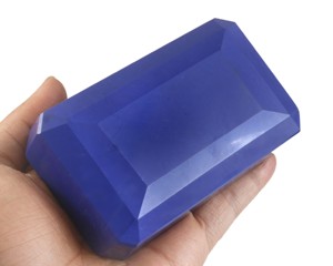 5000 Ct Lapis Lazuli chauffé, cabochon facetté taille émeraude octogonale, pierre précieuse naturelle en vrac, vente en gros, fourniture de bijoux - Product Image 5