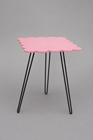 Table d'appoint en forme de fleur jaune, support pour plantes, décoration d'intérieur, table à pieds métalliques, table basse, meubles pour salon et chambre, support pour plantes