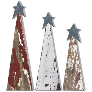 Sapin de Noël solide pour décoration festive, avec artisanat en bois, boîtes en bois et enseignes murales - Product Image 3