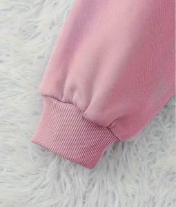 Sudadera Oversize Vintage de Algodón con Bordado y Cuello Redondo Rosa para Mujer Hardihood International - Colección Primavera - Product Image 3