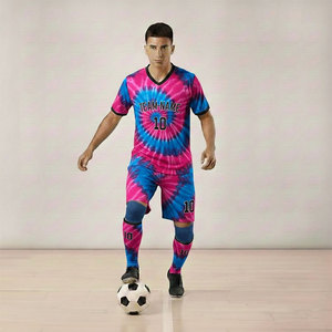 Conjuntos de Camisetas y Pantalones Cortos de Fútbol con Diseño Personalizado e Impresión Digital, Uniformes de Fútbol para Hombre 100% Poliéster, Nombre del Equipo Bordado, Antibacteriano - Product Image 1
