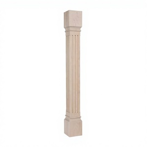 Solid Wood Cabinet Island Legs Decorative <b>Post</b> Column Table Support Wooden Kitchen Furniture Base - Product Image 1