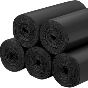 ถุงขยะแบบมีเชือกผูกและถุงใส่ขยะชนิด PE รีไซเคิลได้ ใช้แล้วทิ้ง ซักล้างได้ พิมพ์ลายได้ ปรับแต่งขนาด/ความจุได้ - Product Image 1