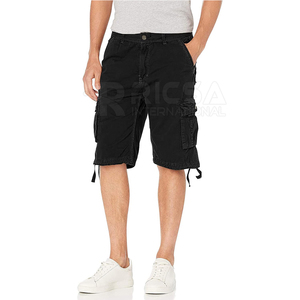 Shorts de chasse décontractés pour hommes 100 % coton respirant léger séchage rapide écologique multi-poches taille mi-haute unie pour l'extérieur - Product Image 5
