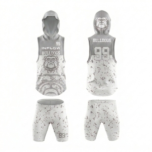 Unisex Youth 7on7 Jersey Sleeveless Hooded Basketball Jersey Set Sublimated Athletic Fit Unisex Adult All Season - Product Image 1