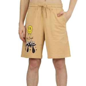 Soft Cotton Blend Elastic Waist Men’s <b>Lounge</b> Wear <b>Shorts</b> Drawstring Comfortable Home Wear Printing Casual <b>Short</b> - Product Image 1