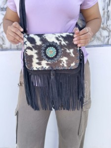 กระเป๋าถือผู้หญิง,หนังนิ่มขอบผมบนกระเป๋าถือซ่อนกระเป๋าพู่วินเทจโบโฮหนังสไตล์ - Product Image 5