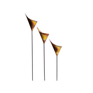 Ensemble de sculptures de jardin en métal moderne, forme irrégulière, résistant aux intempéries, décoration extérieure, thème nature - Product Image 4