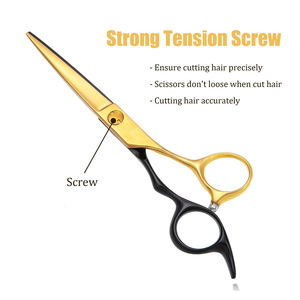 Kit de ciseaux de barbier professionnels en acier inoxydable 4Cr13, pour droitiers, pliables, légers, ciseaux de coupe et d'éclaircissement des cheveux, personnalisables - Product Image 2