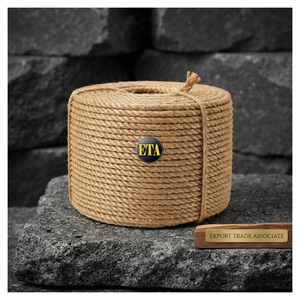 Polished 100% Jute Eco-Friendly Breathable Rope <b>Sack</b> with Raw Pattern Custom Sizes (1.2 CM/12MM+) Soft/Coarse Fineness - Product Image 1