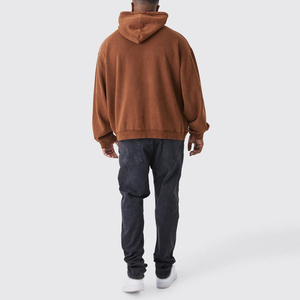 เสื้อฮู้ดดี้ดีไซน์ใหม่คุณภาพพรีเมียม ผ้าฝ้าย 100% ล้างสีแบบแอซิดวอช สำหรับผู้ชาย แบบเรียบง่าย ราคาประหยัด ทันสมัย - Product Image 5