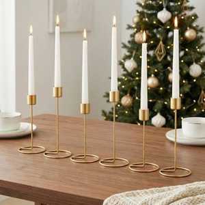 Metal Candlestick Holder Set <b>Tall</b> Taper Candle Holders Wedding Centerpiece <b>Table</b> Decor - Product Image 3