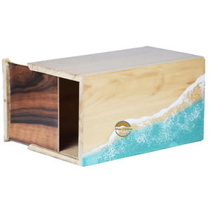 Urna Funeraria de Color Marrón con Diseño de Agua de Mar para Cenizas Humanas o de Mascotas, Inspirada en el Océano, por AYAANS - Product Image 6