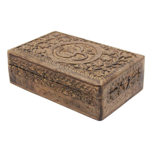 กล่องไม้สามใบแกะสลักด้วยมือคุณภาพสูงกล่องเก็บของไม้มะม่วงที่เป็นของแข็งสำหรับตกแต่งและของขวัญส่วนบุคคลใช้ในราคาที่ดีที่สุด - Product Image 5