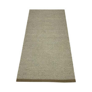 Handwoven Jute Wool Dhurrie Runner <b>Rug</b> <b>Grey</b> & <b>Cream</b> Herringbone Chevron Flat Weave Floor Mat 200x80 cm - Product Image 5