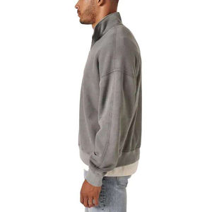 Sudadera con capucha informal para hombre 2026, nueva, con media cremallera, transpirable, de forro polar, algodón y poliéster, de alta calidad, personalizada, estilo urbano. - Product Image 3