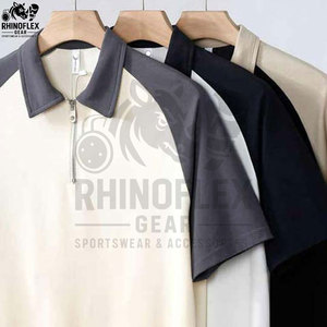 Camiseta de compresión transpirable para hombre con cremallera de 1/4, talla grande, cuello redondo, informal, para uso deportivo, venta al por mayor de fábrica - Product Image 6