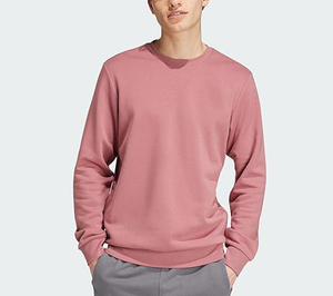 เสื้อสเวตเชิ้ตคอกลมสีชมพูแบบยูนิเซ็กซ์ ทรงปกติ สีพื้น ผ้าถัก แขนยาว สวมใส่สบายๆ สำหรับฤดูใบไม้ร่วง - Product Image 1