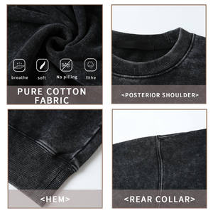 Vente en gros de sweatshirt brodé sur mesure pour femmes pull en polaire surdimensionné, élégant, décontracté, confortable, à manches longues - Product Image 3