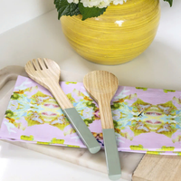 Ensemble de couverts jetables en bambou durables, faits à la main, 100% écologiques, couleur naturelle, artisanat vietnamien OEM/ODM KV NATURAL HOME