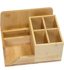 ที่ใส่ช้อนส้อมไม้ธรรมชาติสำหรับใช้บนโต๊ะอาหารในช่วงมื้ออาหารของครอบครัวและโอกาสพิเศษ - Product Image 1