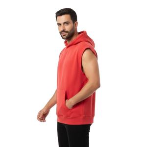 Débardeur à capuche personnalisé pour homme de haute qualité - Vêtement de sport respirant à séchage rapide avec col en V pour la salle de sport - Product Image 3