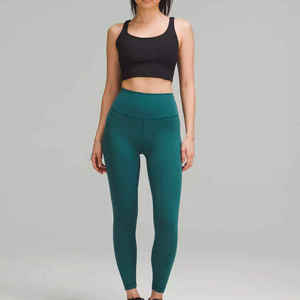 Leggings de yoga y fitness de alta calidad, antibacterianos, transpirables, de poliéster y spandex, de cintura media y largo hasta la rodilla, para mujer, estilo casual. - Product Image 4