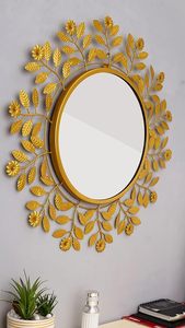 Hollywood Glam <b>Round</b> Brass <b>Wall</b> <b>Mirror</b> Decorative Sunburst Design Luxury Metal <b>Wall</b> <b>Mirror</b> for Living Room Entryway Bedroom Hall - Product Image 4