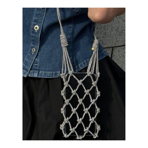 Premium Boho Handmade Beaded Macramé Mini Bag with Stylish Chain Strap Designer Party Handbag for Women - Product Image 2