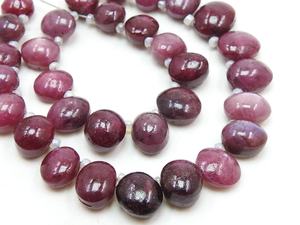 พลอยทับทิมรูปดาวทรงรีขนาด8นิ้วขัดเงาเรียบ Briolette ขนาด6-7มม. สีชมพูยาวเครื่องประดับหินธรรมชาติ - Product Image 4