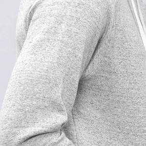 Sweat-shirt à capuche gris pour homme, manches régulières, couleur unie, tricot en coton French Terry, style automne - Product Image 4