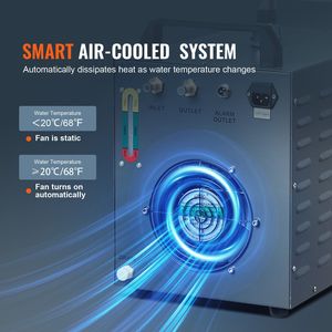 Refroidisseur d'eau industriel refroidi par air 80W CW-3000, capacité du réservoir d'eau 12L, système de refroidissement 12L/min, équipement de refroidissement industriel - Product Image 3