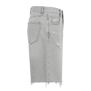 Pantalones Cortos de Mezclilla Unisex para Hombre y Mujer, Venta al por Mayor, Corte Bootcut, Cintura Media, Estilo Veraniego, Cierre de Botones, Secado Rápido, Ropa Urbana, 100% Mezclilla - Product Image 2