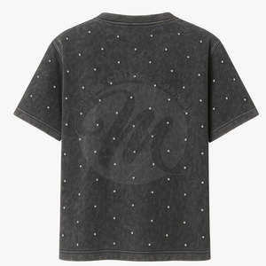 เสื้อยืดดีไซน์ล่าสุด สีสันปรับแต่งได้ ผ้าเนื้อนุ่ม แห้งเร็ว ประดับด้วยเพชรเทียม เหมาะสำหรับกิจกรรมกลางแจ้ง - Product Image 2