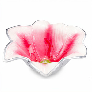Tazón de Aluminio con Forma de Flor, Color Esmaltado, Hermoso, de Primera Calidad, Estilo Moderno, para Fiestas en Casa - Product Image 1