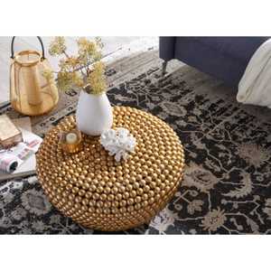 Coffee Around Modern <b>Round</b> Coffee <b>Table</b> With Hammered Finish 42 Cm Diameter Living Room Furniture Contemporary Design - Product Image 4