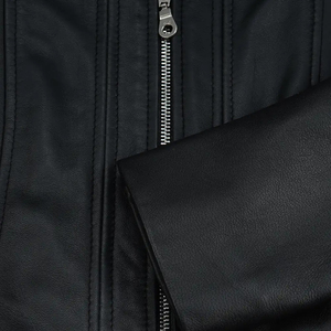 <b>GLOVES</b> City Body Fitted Long-sleeved Autumn Winter Jacket High CLASS Men's PREMIUM Leather <b>Wool</b> Motorcycle Jacket Leather - Product Image 4