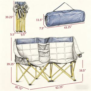 Elegante Sedia Pieghevole a Doppio Strato - Product Image 4