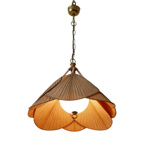 Đồ Nội Thất Phòng Khách Ánh Sáng Ánh Sáng Hoa Mặt Dây Chuyền Hiện Đại Ánh Sáng Lá Cọ Lampshades Khung Khô Lá Cọ Fan Đèn Bóng Râm - Product Image 2