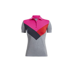 T-shirt de golf décontracté personnalisable en or, entièrement imprimé par sublimation, en maille légère Spandex/Coton, coupe performance - Product Image 5