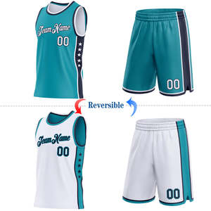 Wholesale Custom Reversible Basketball Uniform Set Sublimated Breathable Mesh Jersey Shorts Unisex Team Sportswear Bulk OEM/ODM - Product Image 1
